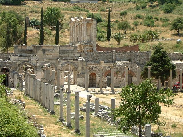 053 Ephesus The Agora (Market Place), The M. M. Gate and The C. Library.JPG